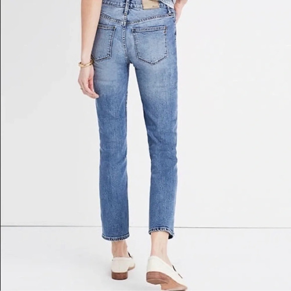 Madewell Cruiser Straight Crop Jeans in Patched Up Edition Size 27 - Picture 3 of 12